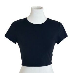 TNA Black Cropped Tee – Size M